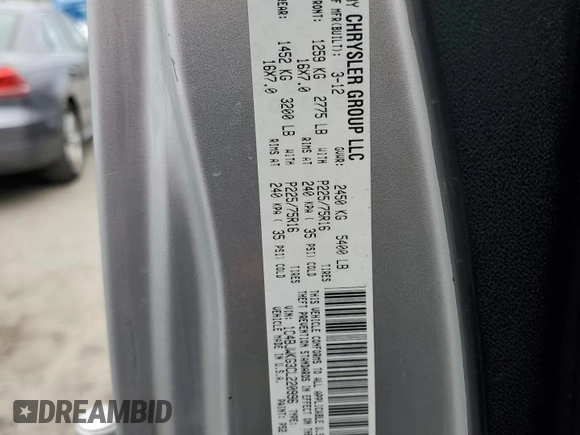 2012 Jeep Wrangler Unlimited Sport RHD with VIN 1C4BJWKG3CL220996, listed as a Copart auction lot 87860055 with 175,725 mi miles and Clean title. Bid and sale history available at DreamBid. Image 12.
