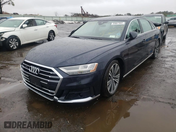 2020 Audi A8 L with VIN WAU8EAF84LN005004, listed as a Copart auction lot 59450793 with 0 mi miles. Bid and sale history available at carsss.com. Image 2.
