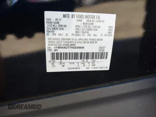 2017 Ford Explorer Sport с VIN 1FM5K8GT7HGE08945, выставлен на аукционе IAAI как лот 42686871 с пробегом 167 517 миль миль и . История ставок и продаж доступна на DreamBid. Изображение 9.