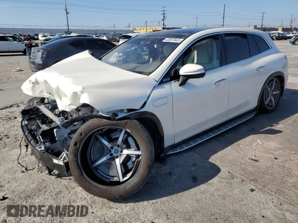 2023 Mercedes-Benz EQS 580 z VIN 4JGDM4EB1PA027036, wystawiony jako Copart lot #43397845 z przebiegiem 12 370 mil mil oraz Szkoda całkowita • Salvage title. Historia ofert i sprzedaży dostępna na DreamBid. Obrazek 1.