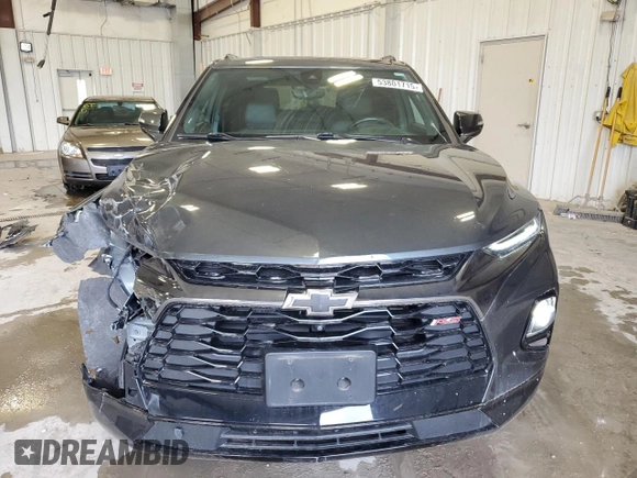 2019 Chevrolet Blazer RS with VIN 3GNKBJRS1KS662752, listed as a Copart auction lot 53801715 with 32,239 mi miles and Salvage Title. Bid and sale history available at DreamBid. Image 5.