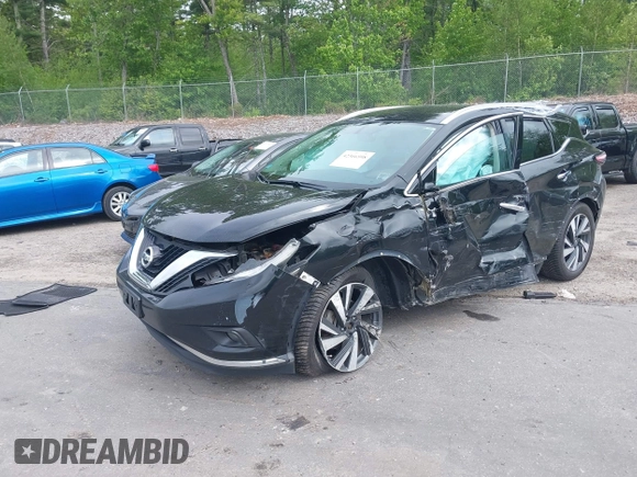 2017 Nissan Murano SL with VIN 5N1AZ2MH3HN159448, listed as a IAAI auction lot 42366598 with 294,199 mi miles and . Bid and sale history available at DreamBid. Image 2.