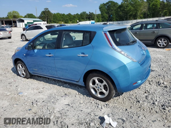 2011 Nissan LEAF SL-e with VIN JN1AZ0CP0BT003522, listed as a Copart auction lot 54838115 with 58,080 mi miles and Clean Title. Bid and sale history available at carsss.com. Image 2.
