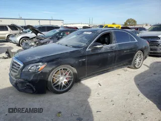 2019 Mercedes-Benz S-Class AMG S 63 with VIN WDDUG8JB9KA458473, listed as a Copart auction lot 83968594 with 0 mi miles and Salvage Title. Bid and sale history available at carsss.com. Image 1.