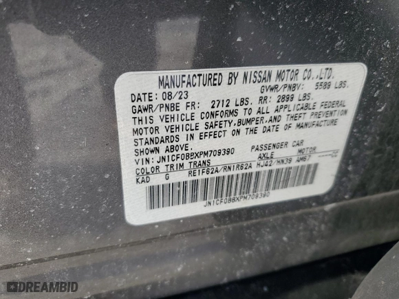 2023 Nissan ARIYA ENGAGE with VIN JN1CF0BBXPM709390, listed as a Copart auction lot 44957465 with 11,753 mi miles and Salvage Title. Bid and sale history available at carsss.com. Image 13.