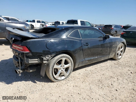 2014 Chevrolet Camaro LT with VIN 2G1FC1E38E9209602, listed as a Copart auction lot 47012235 with 158,432 mi miles and Salvage Title. Bid and sale history available at carsss.com. Image 3.