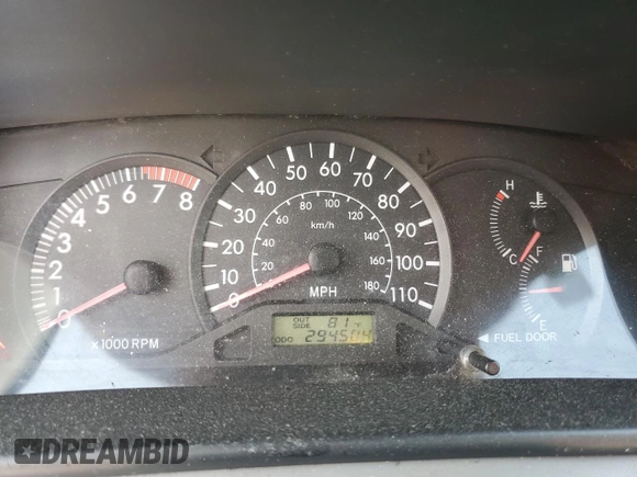 2004 Toyota Corolla CE with VIN 2T1BR32E54C289722, listed as a Copart auction lot 55396295 with 294,504 mi miles and Clean Title. Bid and sale history available at DreamBid. Image 9.