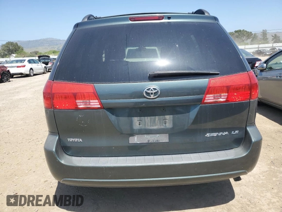2004 Toyota Sienna CE with VIN 5TDZA23C24S045742, listed as a Copart auction lot 56206625 with 239,601 mi miles and Clean Title. Bid and sale history available at DreamBid. Image 6.