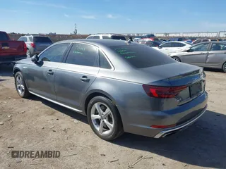 2019 Audi A4 Premium with VIN WAUDNAF4XKA022178, listed as a IAAI auction lot 41593789 with 79,557 mi miles. Bid and sale history available at carsss.com. Image 3.