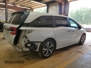 2021 Honda Odyssey Touring with VIN 5FNRL6H89MB018290, listed as a Copart auction lot 55183525 with 77,562 mi miles and Salvage title. Bid and sale history available at DreamBid. Image 3.