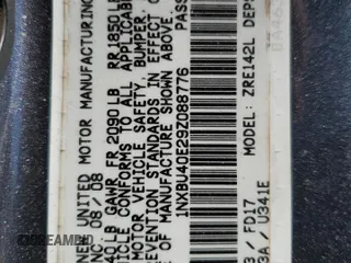 2009 Toyota Corolla with VIN 1NXBU40E29Z088776, listed as a Copart auction lot 77190524 with 140,702 mi miles and Salvage Title. Bid and sale history available at carsss.com. Image 13.