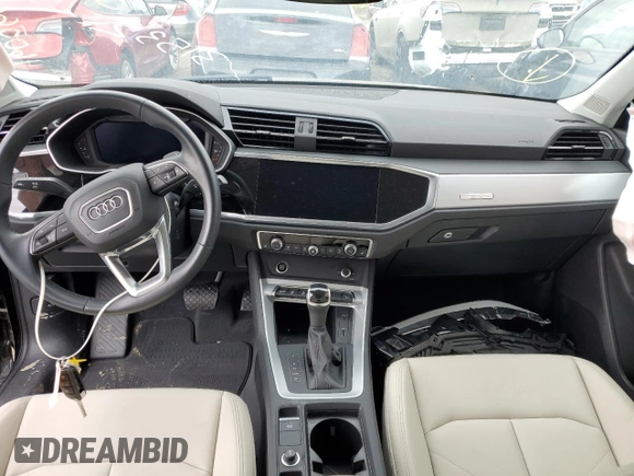 2021 Audi Q3 S line Premium with VIN WA1DECF39M1035751, listed as a Copart auction lot 46056693 with 5,161 mi miles and . Bid and sale history available at DreamBid. Image 8.