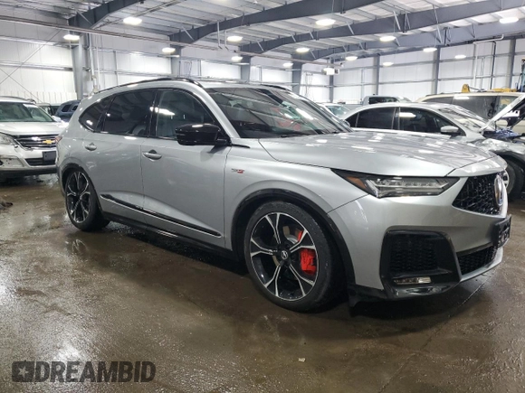 2025 Acura MDX Type S w/Advance Package with VIN 5J8YD8H86SL001026, listed as a Copart auction lot 48305575 with 3,871 mi miles and Salvage Title. Bid and sale history available at carsss.com. Image 4.