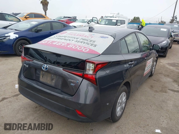 2022 Toyota Prius L Eco with VIN JTDKAMFU3N3190079, listed as a IAAI auction lot 41771356 with 52,607 mi miles and . Bid and sale history available at DreamBid. Image 4.