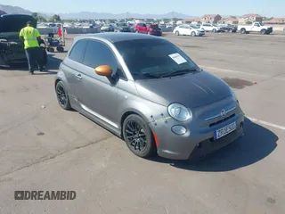 2013 FIAT 500e with VIN 3C3CFFGE7DT744790, listed as a IAAI auction lot 40464197 with 1 mi miles. Bid and sale history available at carsss.com. Image 1.