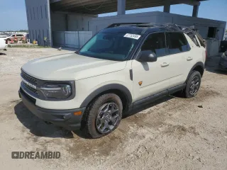 2024 Ford Bronco Sport Badlands z VIN 3FMCR9D98RRE35776, wystawiony jako Copart lot #57752495 z przebiegiem 26 819 mil mil oraz Nie do naprawy • Non repairable. Historia ofert i sprzedaży dostępna na DreamBid. Obrazek 1.
