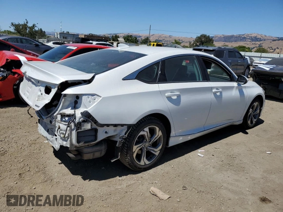 2019 Honda Accord EX-L with VIN 1HGCV2F59KA010036, listed as a Copart auction lot 64621555 with 63,007 mi miles and Salvage title. Bid and sale history available at DreamBid. Image 3.