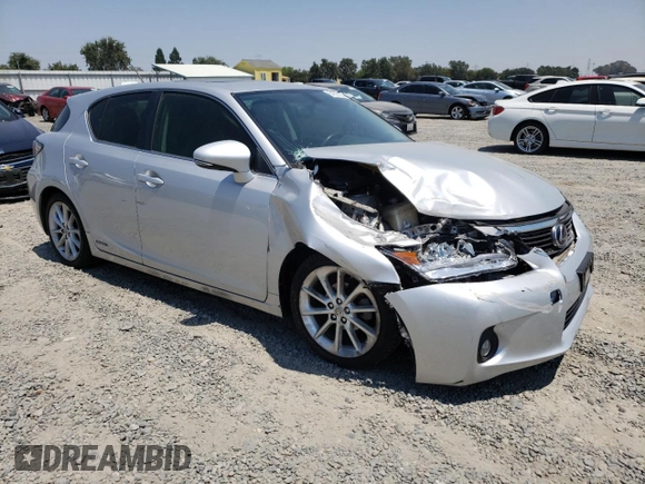 2012 Lexus CT 200h with VIN JTHKD5BH8C2095881, listed as a Copart auction lot 64307165 with 164,999 mi miles and Salvage title. Bid and sale history available at DreamBid. Image 4.