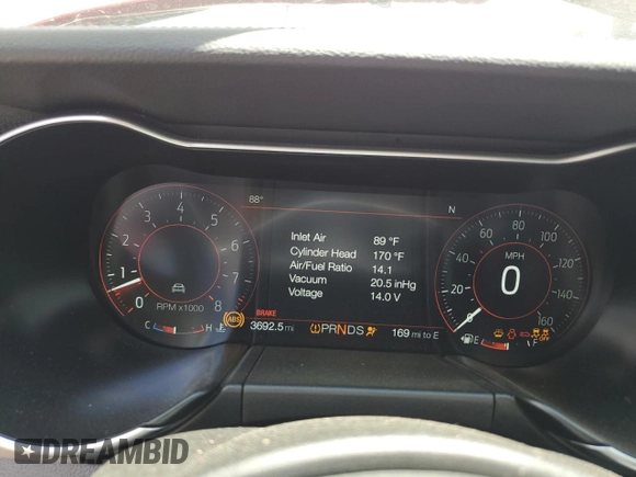 2022 Ford Mustang GT Premium with VIN 1FATP8FF1N5131263, listed as a Copart auction lot 59709614 with 3,692 mi miles and Salvage title. Bid and sale history available at DreamBid. Image 9.
