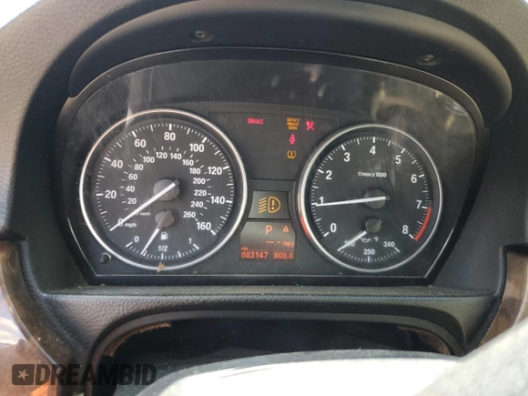 2007 BMW 3 Series 328i with VIN WBAWL13557PX14249, listed as a Copart auction lot 56940895 with 83,147 mi miles and Salvage title. Bid and sale history available at DreamBid. Image 9.