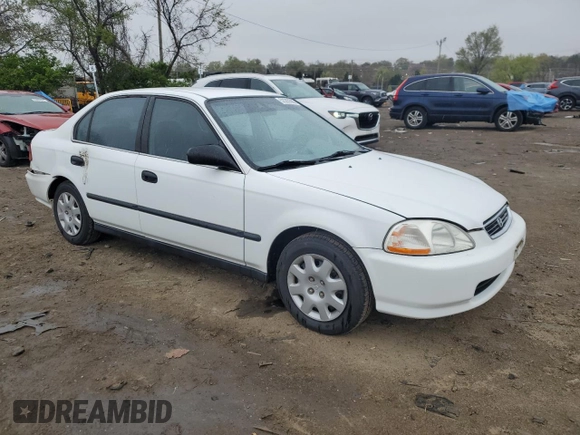 1998 Honda Civic LX with VIN 2HGEJ6676WH603129, listed as a Copart auction lot 52285505 with 49,646 mi miles and Salvage Title. Bid and sale history available at DreamBid. Image 4.