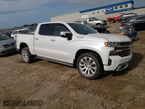 2020 Chevrolet Silverado 1500 High Country with VIN 1GCUYHEL3LZ116451, listed as a Copart auction lot 67557044 with 78,490 mi miles and Salvage Title. Bid and sale history available at carsss.com. Image 4.