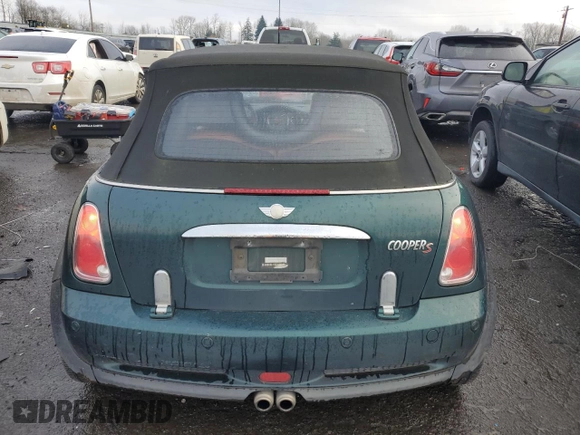 2007 MINI Convertible S with VIN WMWRH33517TL95143, listed as a Copart auction lot 88068045 with 115,827 mi miles and Salvage title. Bid and sale history available at DreamBid. Image 6.