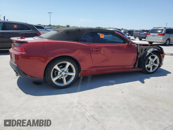 2015 Chevrolet Camaro LT with VIN 2G1FF3D39F9297369, listed as a Copart auction lot 53297695 with 105,471 mi miles and Salvage Title. Bid and sale history available at carsss.com. Image 3.