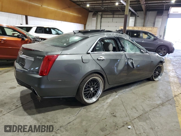 2017 Cadillac CTS Luxury AWD with VIN 1G6AX5SX2H0145966, listed as a Copart auction lot 55835324 with Not provided miles and Salvage title. Bid and sale history available at DreamBid. Image 3.