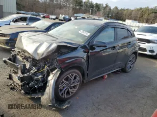 2022 Hyundai Kona N Line with VIN KM8K3CA3XNU902113, listed as a Copart auction lot 47661955 with 28,426 mi miles and Salvage title. Bid and sale history available at DreamBid. Image 1.
