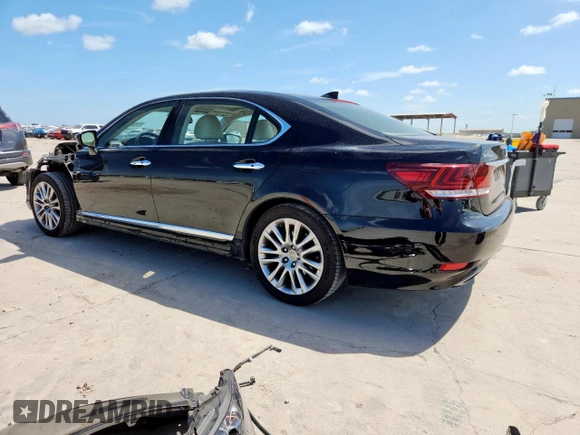 2014 Lexus LS 460 L with VIN JTHGL5EF3E5053378, listed as a Copart auction lot 61666425 with 68,013 mi miles and Salvage title. Bid and sale history available at DreamBid. Image 2.