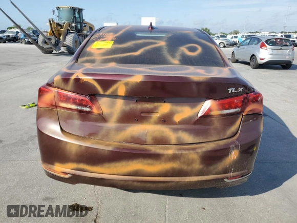 2015 Acura TLX V6 Tech with VIN 19UUB2F50FA022143, listed as a Copart auction lot 53812365 with 162,764 mi miles and Salvage Title. Bid and sale history available at carsss.com. Image 6.