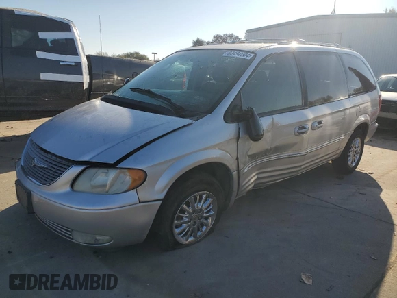 2001 Chrysler Town & Country Limited with VIN 2C8GP64L61R274410, listed as a Copart auction lot 83494004 with 164,347 mi miles and Salvage Title. Bid and sale history available at carsss.com. Image 1.