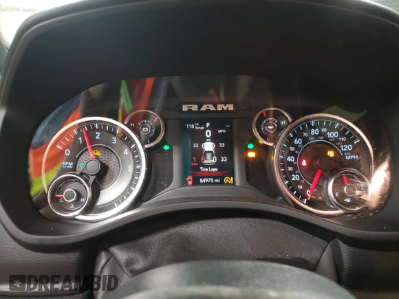 2019 Ram 1500 Big Horn z VIN 1C6SRFFT6KN622358, wystawiony jako Copart lot #47748595 z przebiegiem 84 975 mil mil oraz Szkoda całkowita • Salvage title. Historia ofert i sprzedaży dostępna na DreamBid. Obrazek 9.