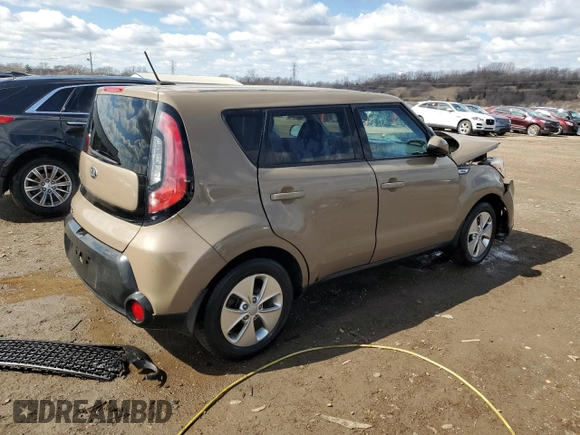 2015 Kia Soul with VIN KNDJN2A24F7120725, listed as a Copart auction lot 49513545 with 102,519 mi miles and Salvage Title. Bid and sale history available at DreamBid. Image 3.