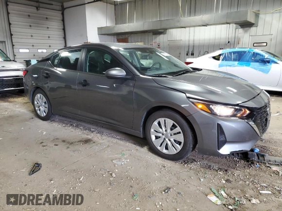 2024 Nissan Sentra S with VIN 3N1AB8BV2RY287157, listed as a Copart auction lot 51660145 with 22,636 mi miles and Salvage Title. Bid and sale history available at DreamBid. Image 4.