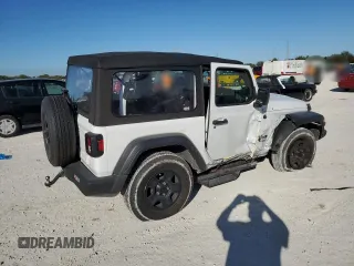 2021 Jeep Wrangler Sport with VIN 1C4GJXAG2MW767559, listed as a Copart auction lot 82108354 with 32,728 mi miles and Salvage Title. Bid and sale history available at DreamBid. Image 3.