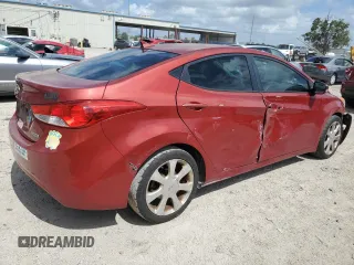 2012 Hyundai Elantra Limited with VIN KMHDH4AEXCU482156, listed as a Copart auction lot 59723474 with 118,550 mi miles and Salvage Title. Bid and sale history available at carsss.com. Image 3.