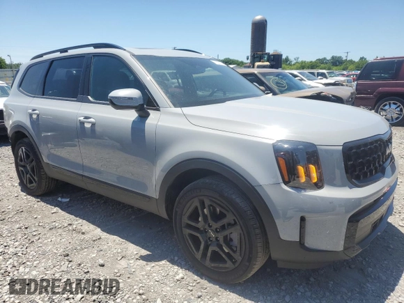 2024 Kia Telluride EX X-Line with VIN 5XYP3DGC1RG540896, listed as a Copart auction lot 57520235 with 12,097 mi miles and Salvage title. Bid and sale history available at DreamBid. Image 4.