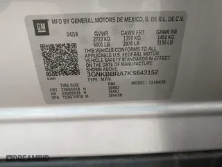 2019 Chevrolet Blazer with VIN 3GNKBBRA7KS643152, listed as a IAAI auction lot 41510933 with 73,252 mi miles. Bid and sale history available at carsss.com. Image 9.