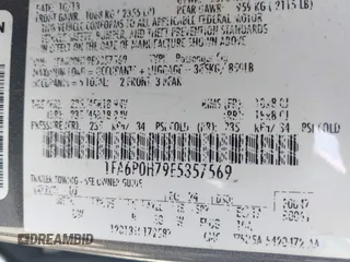 2014 Ford Fusion SE with VIN 1FA6P0H79E5357569, listed as a IAAI auction lot 42088928 with 255,498 mi miles and . Bid and sale history available at DreamBid. Image 9.