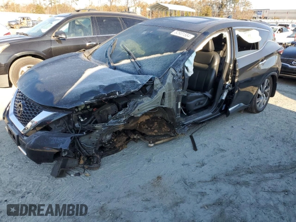 2021 Nissan Murano SL with VIN 5N1AZ2CS4MC125036, listed as a Copart auction lot 82931584 with 39,907 mi miles and Salvage Title. Bid and sale history available at DreamBid. Image 1.