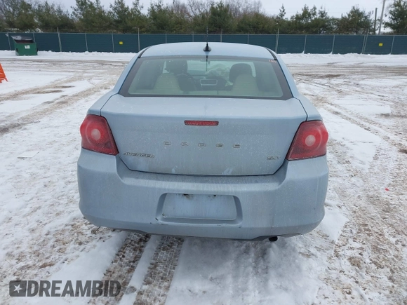 2013 Dodge Avenger SXT with VIN 1C3CDZCB9DN637114, listed as a IAAI auction lot 41613457 with 138,766 mi miles and . Bid and sale history available at carsss.com. Image 16.