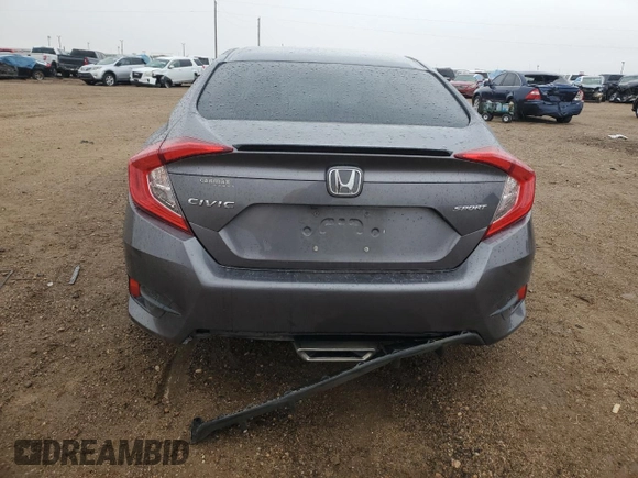 2020 Honda Civic Sedan Sport with VIN 19XFC2F88LE001533, listed as a Copart auction lot 51584195 with 79,130 mi miles and Salvage Title. Bid and sale history available at carsss.com. Image 6.