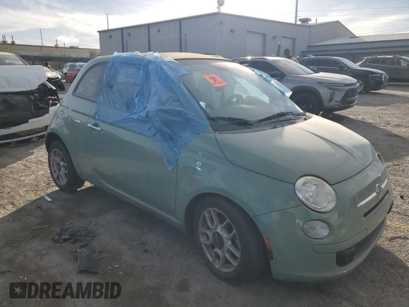 2013 FIAT 500 Pop with VIN 3C3CFFDR7DT554334, listed as a Copart auction lot 44164085 with 77,265 mi miles and Salvage title. Bid and sale history available at DreamBid. Image 4.