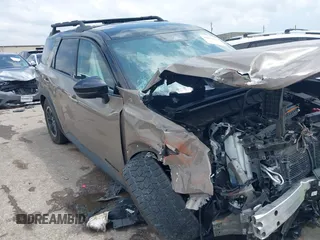 2023 Nissan Pathfinder Rock Creek with VIN 5N1DR3BD9PC228981, listed as a IAAI auction lot 42074519 with 34,763 mi miles and . Bid and sale history available at DreamBid. Image 6.