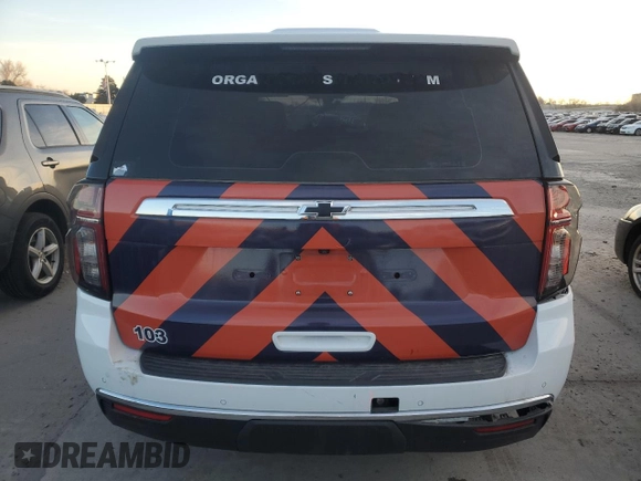 2021 Chevrolet Tahoe Commercial with VIN 1GNSKLED1MR360113, listed as a Copart auction lot 49041495 with 72,136 mi miles and Salvage title. Bid and sale history available at DreamBid. Image 6.
