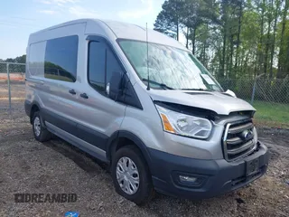 2020 Ford Transit Cargo with VIN 1FTBR1C84LKB15733, listed as a IAAI auction lot 42007832 with 61,182 mi miles. Bid and sale history available at carsss.com. Image 1.