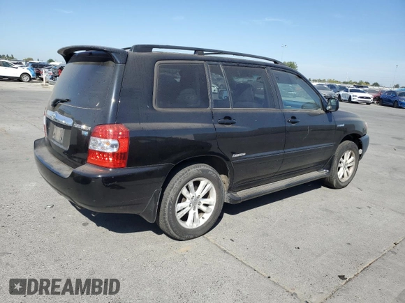 2006 Toyota Highlander Hybrid with VIN JTEEW21A860022162, listed as a Copart auction lot 72604204 with 144,974 mi miles and Salvage Title. Bid and sale history available at carsss.com. Image 3.