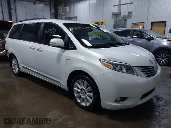 2016 Toyota Sienna Ltd with VIN 5TDDK3DC7GS138658, listed as a IAAI auction lot 41701349 with 189,413 mi miles. Bid and sale history available at carsss.com. Image 1.